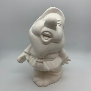 VTG Snow White Sneezy Dwarf Walt Disney Prod. Ceramic Figure Ready to Paint